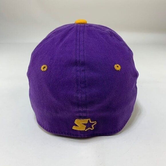 LSU Tigers NCAA Vintage Purple Starter Stretch Fitted Hat Mens M/L READ - Picture 3 of 5